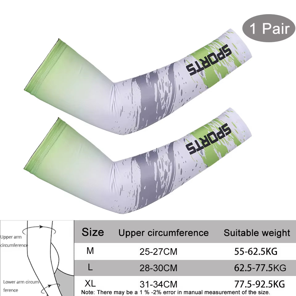 Compression Sports Arm Sleeve Basketball Cycling Arm Warmer Summer Running Tennis UV Protection Volleyball Bands