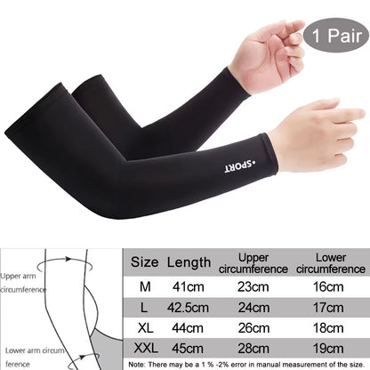 Compression Sports Arm Sleeve Basketball Cycling Arm Warmer Summer Running Tennis UV Protection Volleyball Bands
