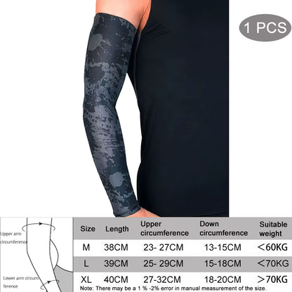 Compression Sports Arm Sleeve Basketball Cycling Arm Warmer Summer Running Tennis UV Protection Volleyball Bands