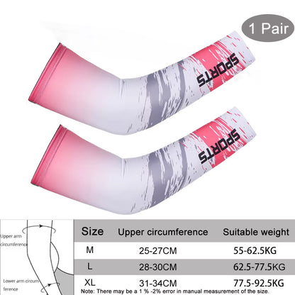 Compression Sports Arm Sleeve Basketball Cycling Arm Warmer Summer Running Tennis UV Protection Volleyball Bands