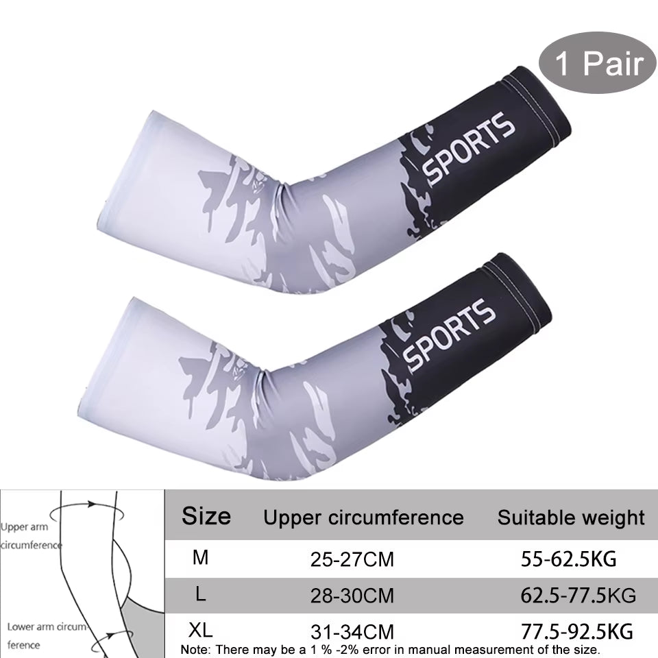 Compression Sports Arm Sleeve Basketball Cycling Arm Warmer Summer Running Tennis UV Protection Volleyball Bands