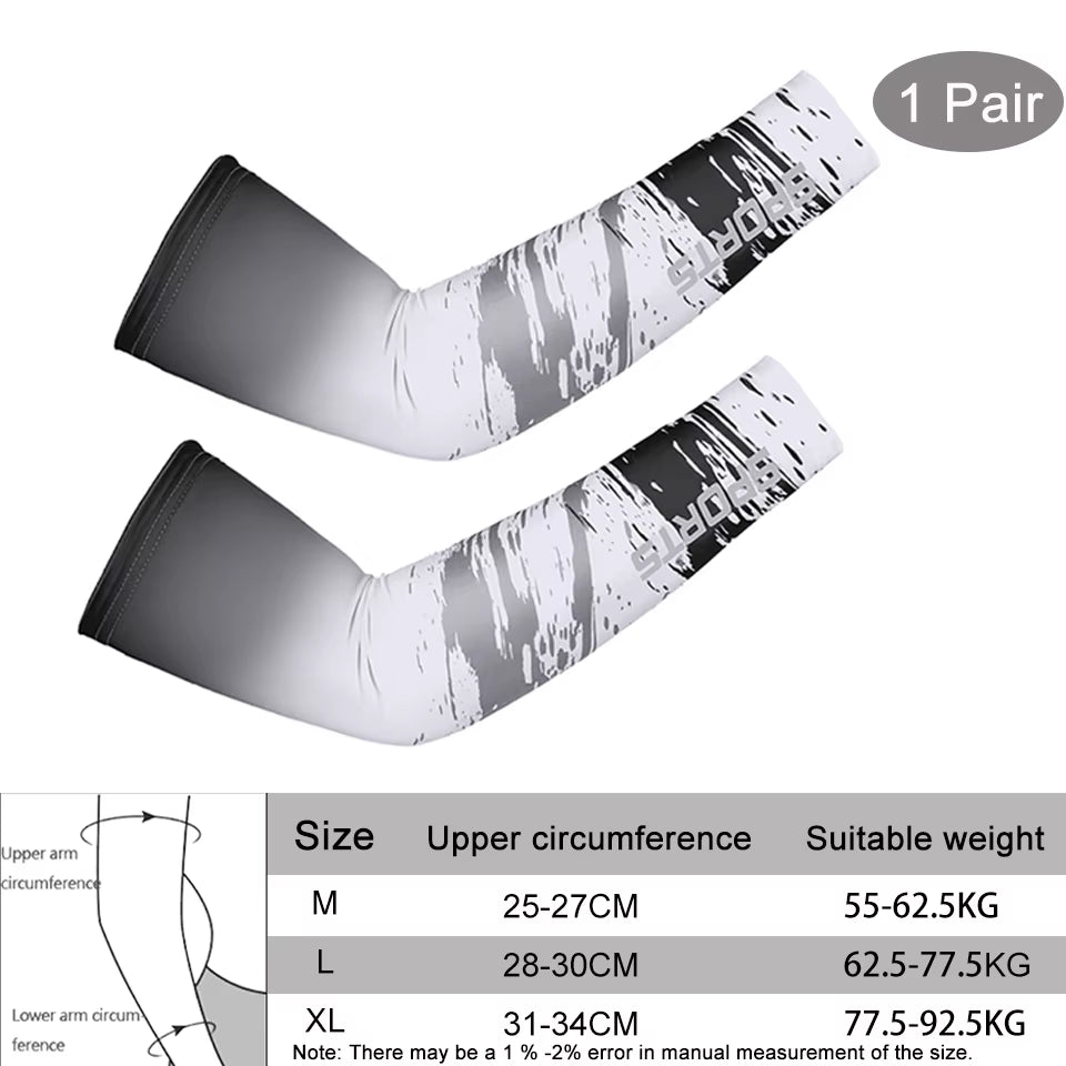 Compression Sports Arm Sleeve Basketball Cycling Arm Warmer Summer Running Tennis UV Protection Volleyball Bands