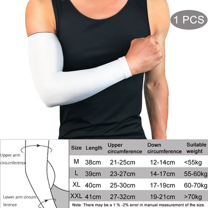 Compression Sports Arm Sleeve Basketball Cycling Arm Warmer Summer Running Tennis UV Protection Volleyball Bands