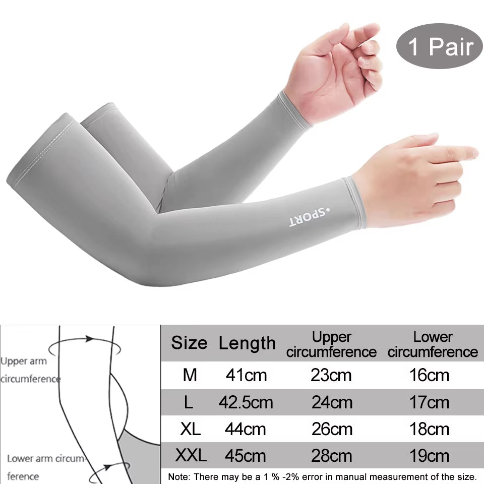 Compression Sports Arm Sleeve Basketball Cycling Arm Warmer Summer Running Tennis UV Protection Volleyball Bands