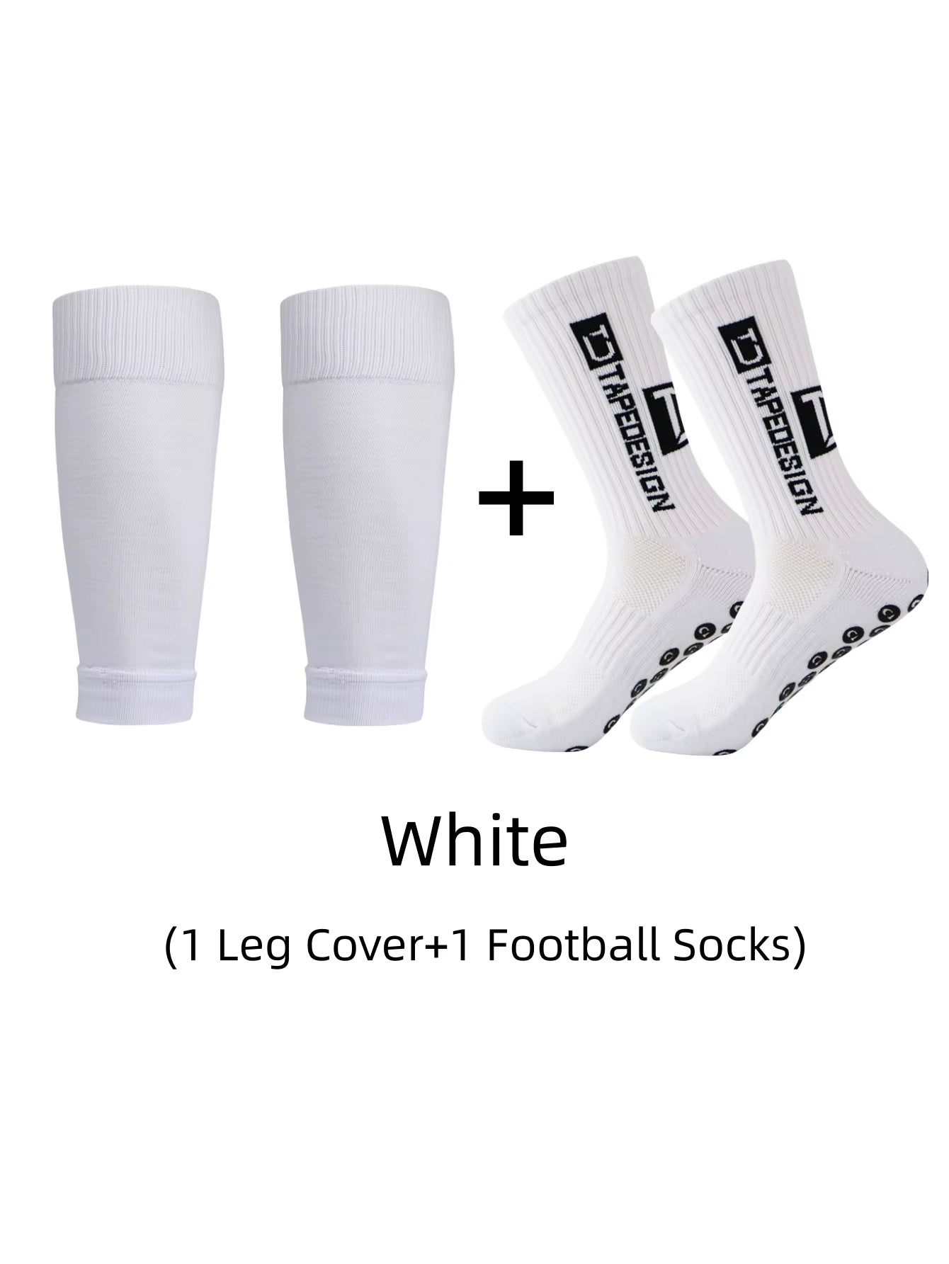 1 Pair of Combination TC Anti-Skid Sports Socks, Football Socks, and Leg Protection Socks