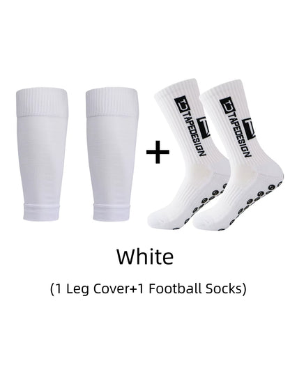 1 Pair of Combination TC Anti-Skid Sports Socks, Football Socks, and Leg Protection Socks