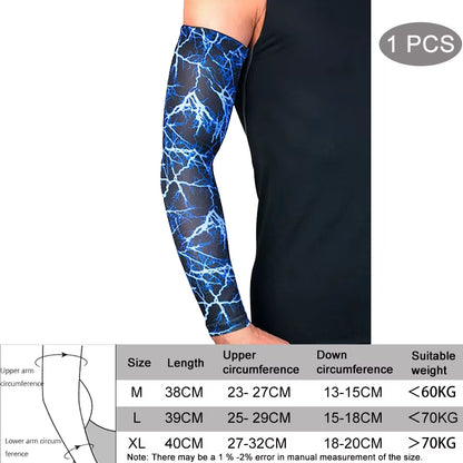Compression Sports Arm Sleeve Basketball Cycling Arm Warmer Summer Running Tennis UV Protection Volleyball Bands
