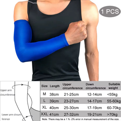 Compression Sports Arm Sleeve Basketball Cycling Arm Warmer Summer Running Tennis UV Protection Volleyball Bands