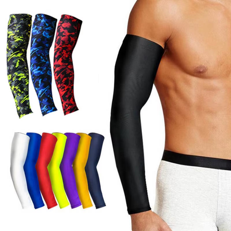 Compression Sports Arm Sleeve Basketball Cycling Arm Warmer Summer Running Tennis UV Protection Volleyball Bands