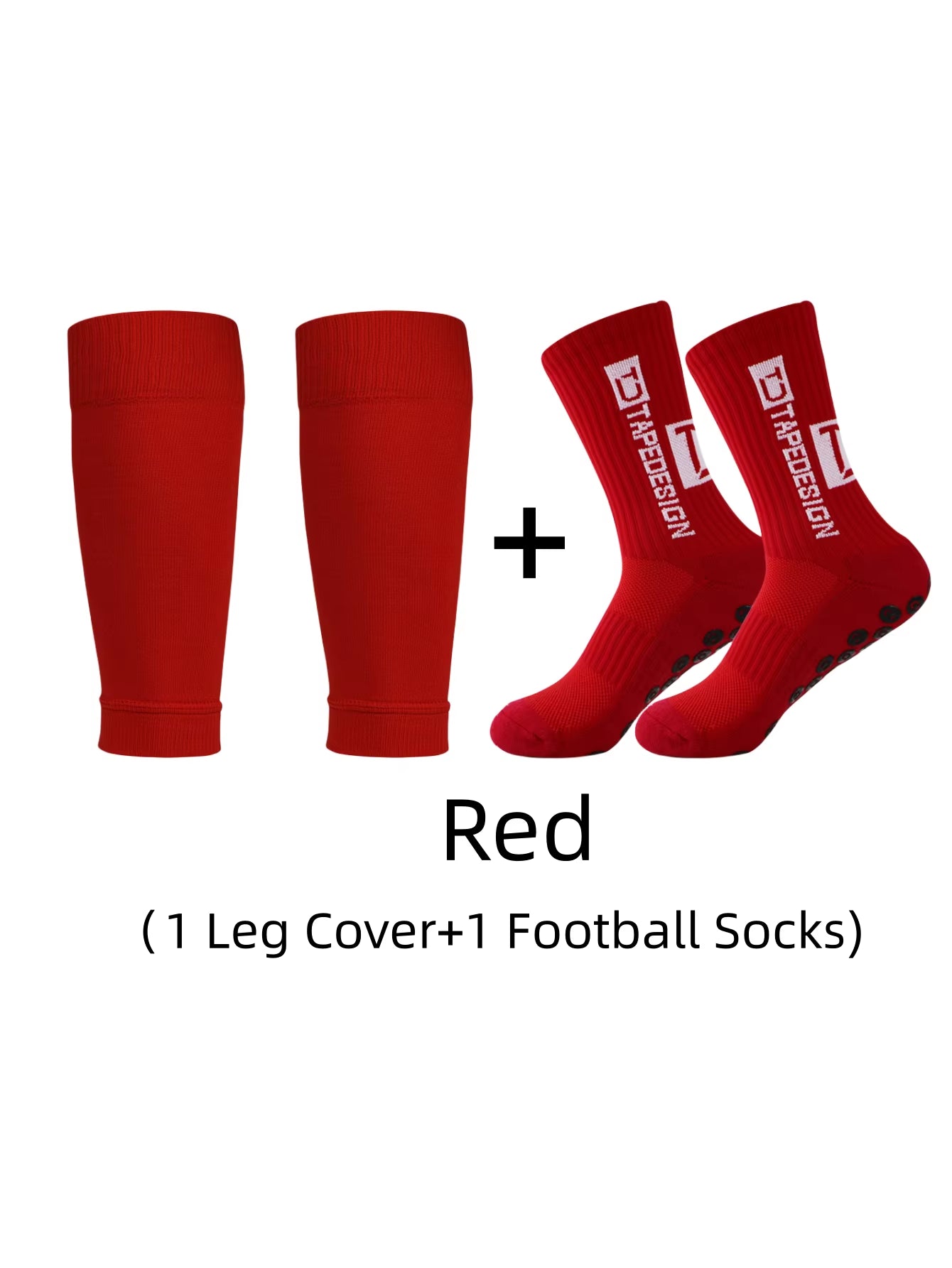 1 Pair of Combination TC Anti-Skid Sports Socks, Football Socks, and Leg Protection Socks